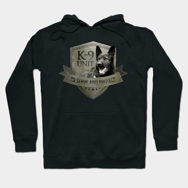 K-9 Unit  -Police  Unit- German Shepherd Hoodie by Nartissima